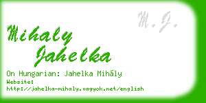 mihaly jahelka business card