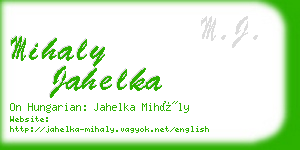mihaly jahelka business card